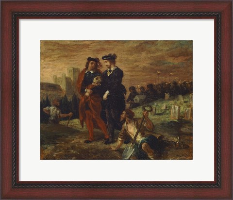 Framed Hamlet and Horatio in the Cemetery Print