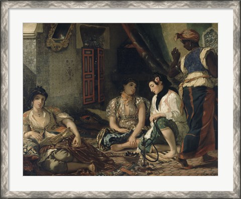 Framed Algerian Women in Their Apartment 1834 Print