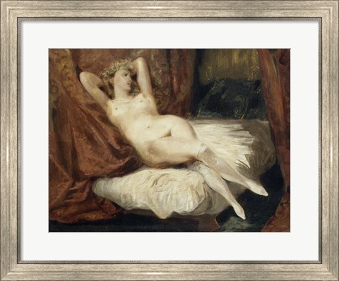 Framed Woman with White Arms Print
