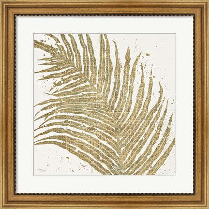 Framed Gold Leaves I Print