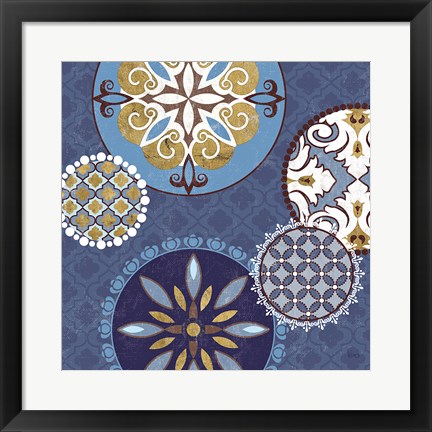 Framed Mediterranean Blue II Print