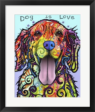 Framed Dog Is Love Print