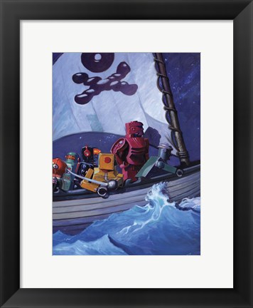 Framed Robo Pirates CMYK Print