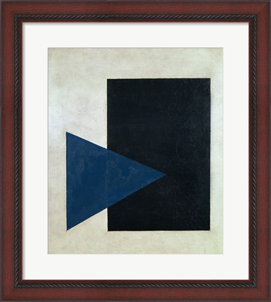 Framed Black Square, Blue Triangle, 1915 Print