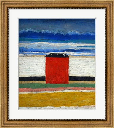 Framed Red House, 1932 Print