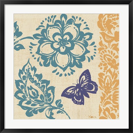 Framed Blue Indigo Butterfly II Print