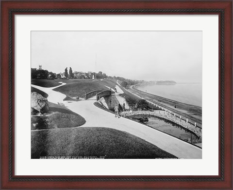 Framed Juneau Park and Lake Michigan, Milwaukee Print