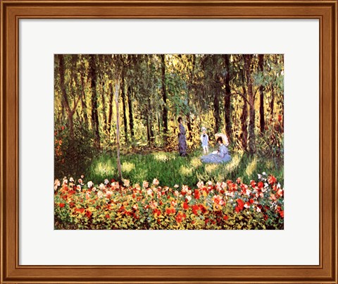Framed Family in Garden, Argenteuil Print