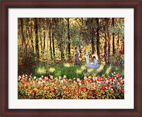 Framed Family in Garden, Argenteuil Print