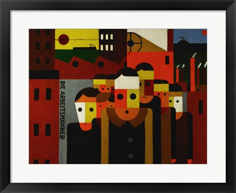 Framed Die Arbeitsmaenner - The Workmen Print