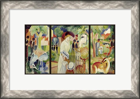 Framed Grosser Zoologischer Garten (Triptychon) Print