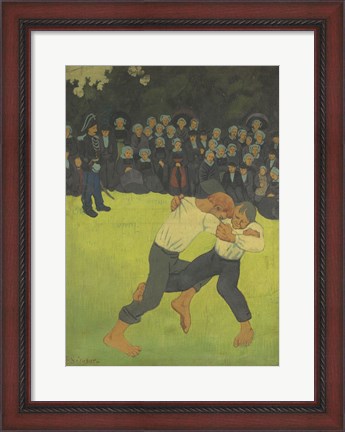 Framed Breton Wrestler,  1891-1892 Print