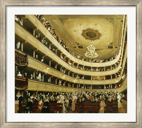 Framed Auditorium In The &quot;&quot;Altes Burgtheater&quot;&quot;, 1888 Print