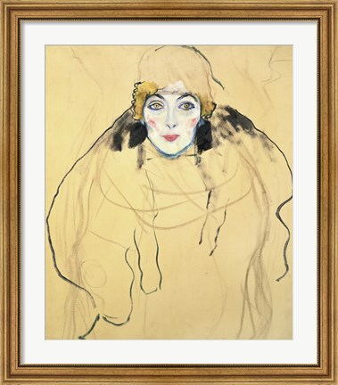 Framed Female Head, 1917-1918 Print