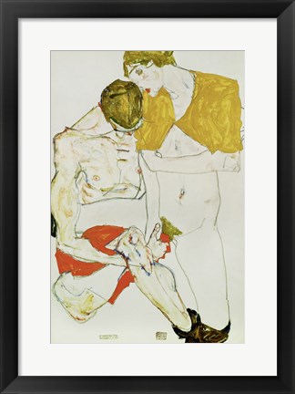 Framed Lovers, 1913 Print