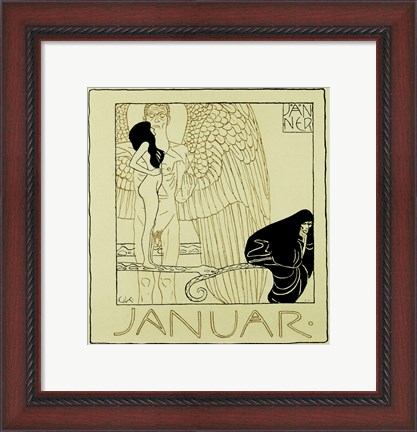 Framed Calendar Page for January 1901 For &quot;&quot;Ver Sacrum&quot;&quot; Print