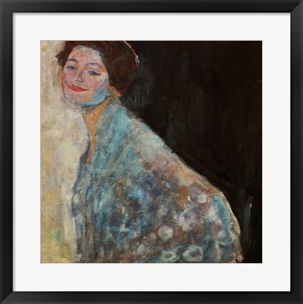 Framed Damenbildnis In Weiss - Portrait Of A Lady In White, 1917-1918 Print