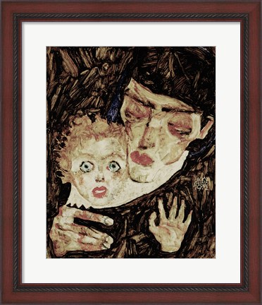 Framed Mother And Child II, 1912 Print