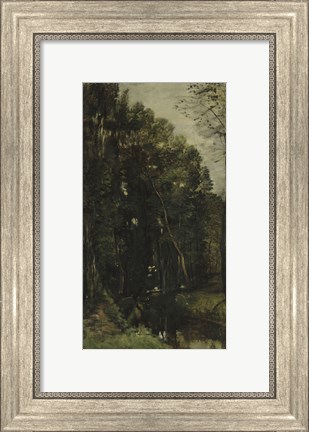 Framed Forest And Brook Print