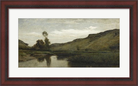 Framed Large Valley Of Optevoz, 1857 Print
