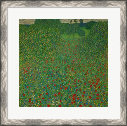 Framed Field Of Poppies, 1907 Print