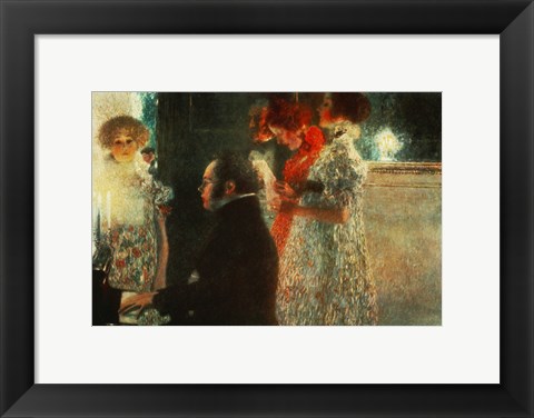 Framed Schubert At The Piano, 1899 Print