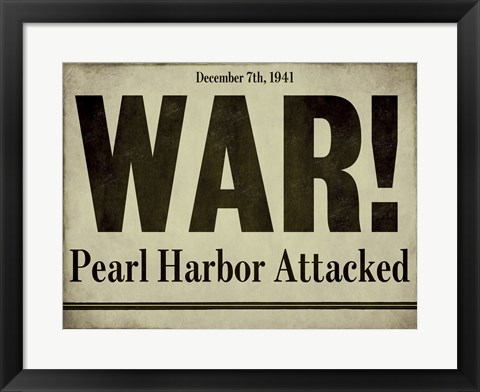 Framed Pearl Harbor Print