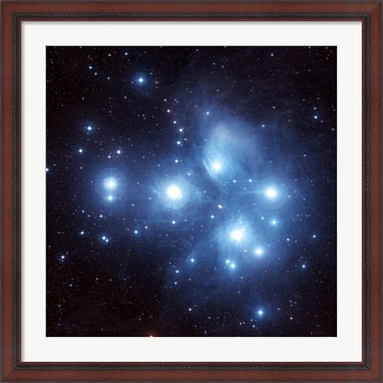 Framed Pleiades Star Cluster Print