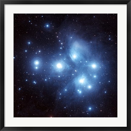 Framed Pleiades Star Cluster Print