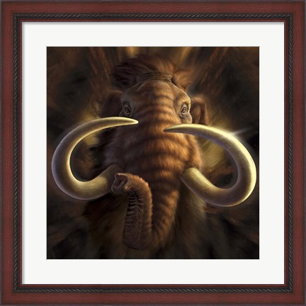 Framed Woolly Mammoth Print