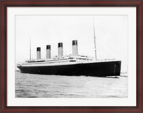 Framed RMS Titantic Departing Southampton Print
