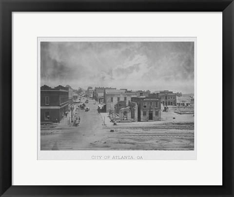 Framed Atlanta, Georgia 1863 Print