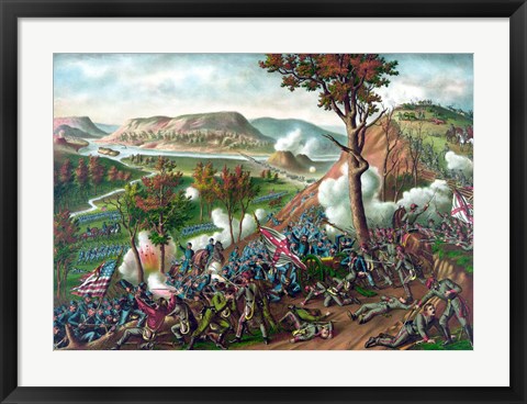 Framed Battle of Missionary Ridge Print