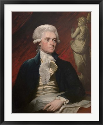 Framed Vintage President Thomas Jefferson Print