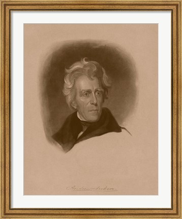 Framed President Andrew Jackson Print