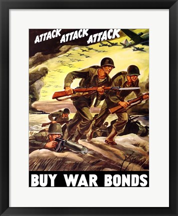 Framed Buy War Bonds Print