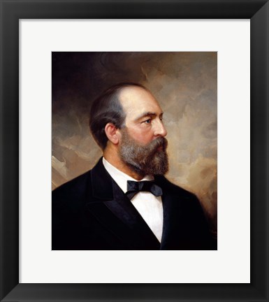 Framed Vintage President James Garfield Print