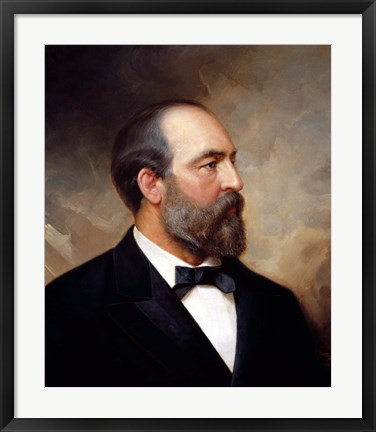 Framed Vintage President James Garfield Print