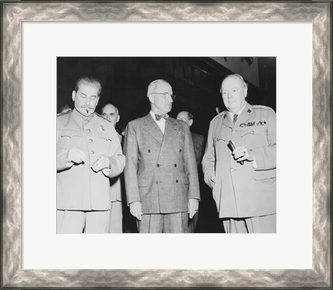 Framed Joseph Stalin, Harry Truman and Winston Churchill Print