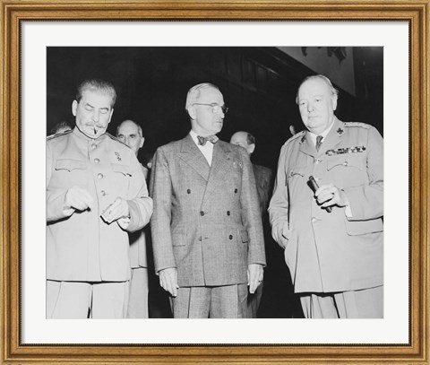 Framed Joseph Stalin, Harry Truman and Winston Churchill Print