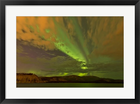 Framed Colorful Aurora Borealis Print