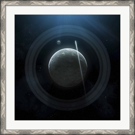 Framed Planet and Rings Print