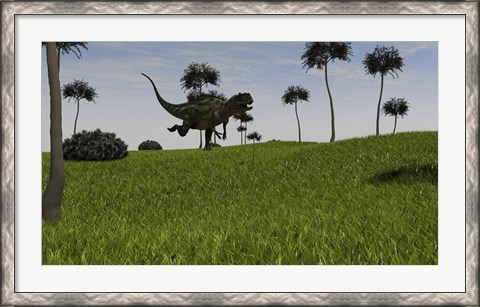 Framed Yangchuanosaurus Running Print
