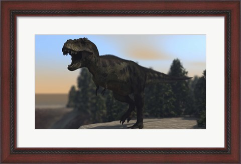Framed Fierce Tyrannosaurus Rex Print