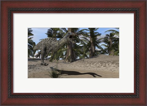 Framed Suchomimus Hunting Print