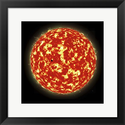 Framed Planet Passing in Front of Sun Print