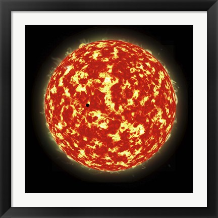 Framed Planet Passing in Front of Sun Print
