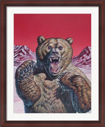 Framed Cave Bear Print