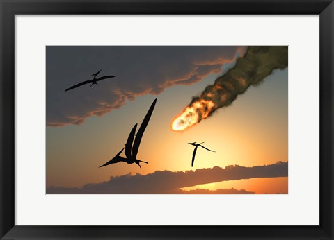 Framed Pteranodons in Flight Print