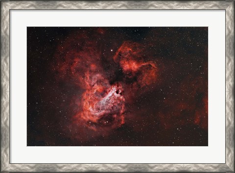 Framed M17, The Omega Nebula Print